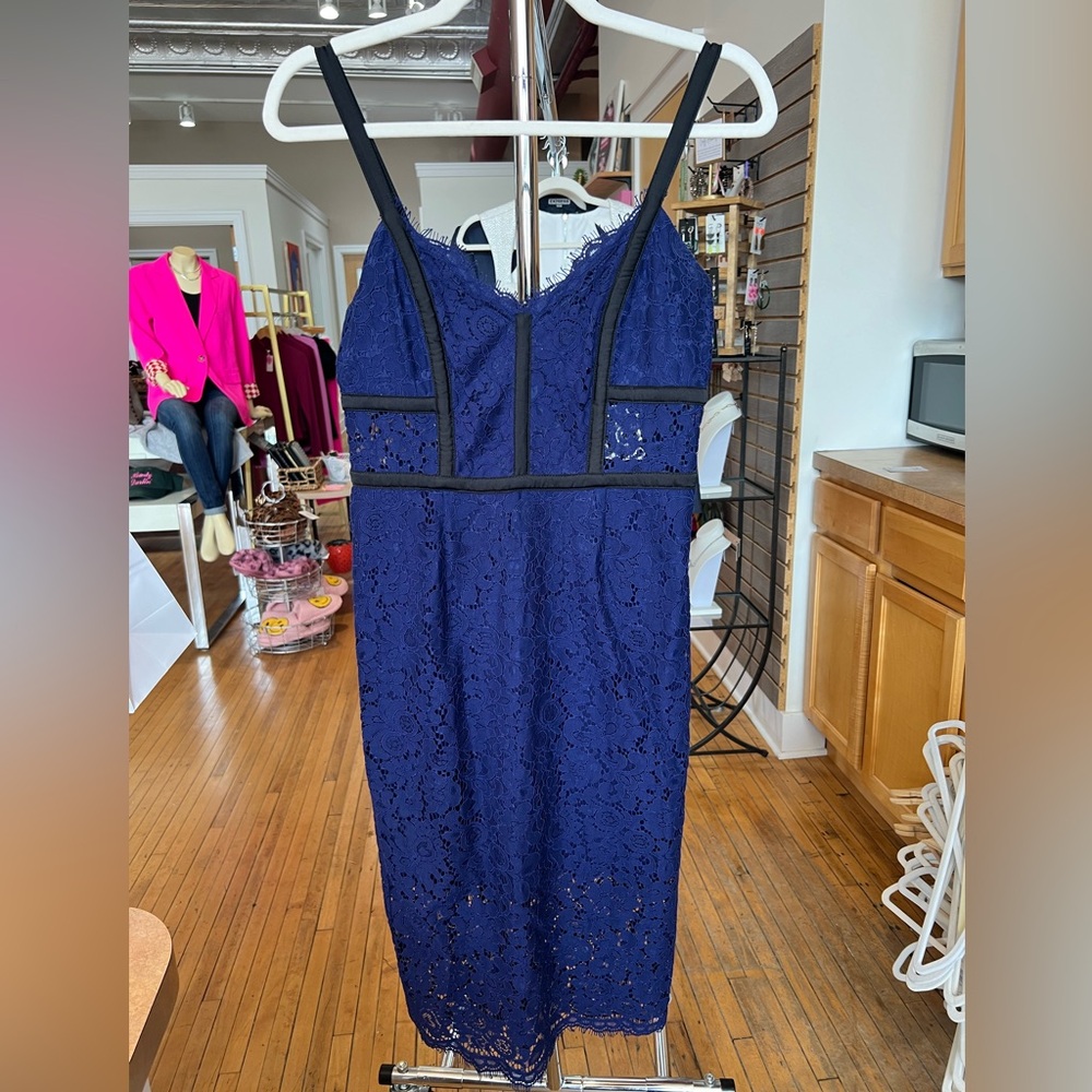 Blue lace dress